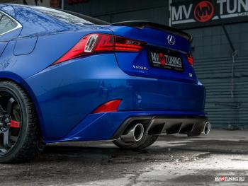 14 499 р. Диффузор заднего бампера var №1 (с килями) MV-Tuning Lexus IS250 XE30 седан дорестайлинг (2013-2016)  с доставкой в г. Пермь. Увеличить фотографию 4
