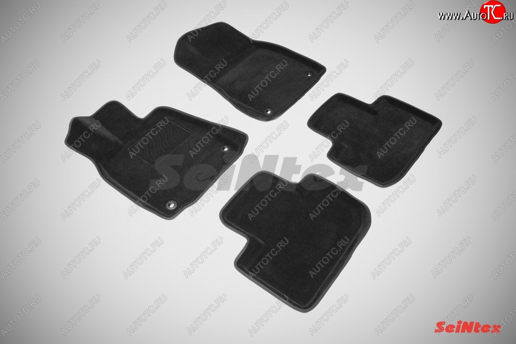 5 449 р. Износостойкие коврики в салон SeiNtex Premium 3D 4 шт. (ворсовые, черные)  Lexus IS250  XE30 седан (2013-2016) дорестайлинг  с доставкой в г. Пермь