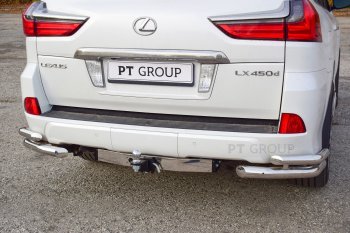 18 929 р. Фаркоп PT GROUP /съемный квадрат/ с НЕРЖ накладкой TOYOTA LC 200 2007-/ LEXUS LX 2016-2021 )  Toyota Land Cruiser  200 (2007-2021) дорестайлинг, 1-ый рестайлинг, 2-ой рестайлинг  с доставкой в г. Пермь. Увеличить фотографию 4