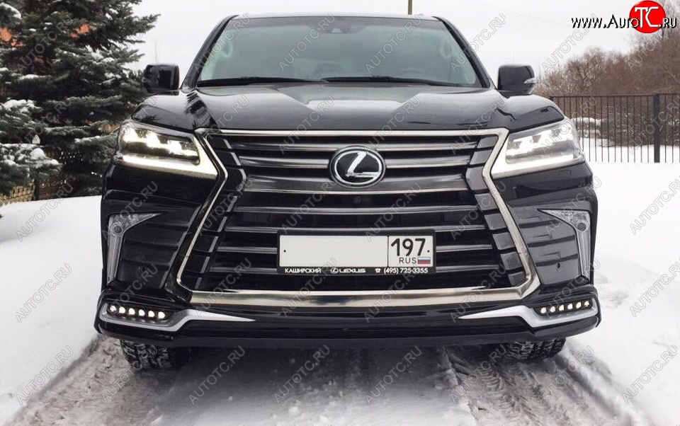 15 199 р. Дневные ходовые огни в накладку бампера Автократ Автократ Lexus LX570 J200 2-ой рестайлинг (2015-2022)  с доставкой в г. Пермь