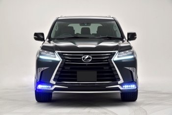15 199 р. Дневные ходовые огни в накладку бампера Автократ Автократ Lexus LX570 J200 2-ой рестайлинг (2015-2022)  с доставкой в г. Пермь. Увеличить фотографию 2