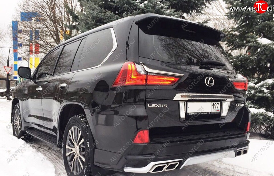 22 699 р. Накладка заднего бампера Автократ (без глушителя)  Lexus LX450d  J200 - LX570  J200 (Неокрашенная)  с доставкой в г. Пермь