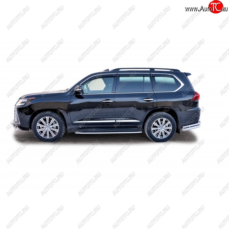 26 799 р. Защита порогов ТехноСфера (Техно Сфера) (нержавейка, d40 mm) Lexus LX570 J200 2-ой рестайлинг (2015-2022)  с доставкой в г. Пермь