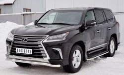 17 999 р. Защита переднего бампера (Ø63 мм, нержавейка) SLITKOFF  Lexus LX450d  J200 (2015-2022) 2-ой рестайлинг  с доставкой в г. Пермь. Увеличить фотографию 2
