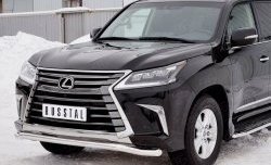 17 999 р. Защита переднего бампера (Ø63 мм, нержавейка) SLITKOFF  Lexus LX450d  J200 (2015-2022) 2-ой рестайлинг  с доставкой в г. Пермь. Увеличить фотографию 4