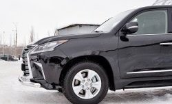 17 699 р. Защита переднего бампера (Ø76 мм, нержавейка) SLITKOFF Lexus LX450d J200 2-ой рестайлинг (2015-2022)  с доставкой в г. Пермь. Увеличить фотографию 3
