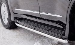 14 999 р. Защита порогов из круглой трубы диаметром 42 мм SLITKOFF  Lexus LX450d  J200 (2015-2022) 2-ой рестайлинг  с доставкой в г. Пермь. Увеличить фотографию 2