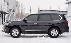 14 999 р. Защита порогов из круглой трубы диаметром 42 мм SLITKOFF  Lexus LX450d  J200 (2015-2022) 2-ой рестайлинг  с доставкой в г. Пермь. Увеличить фотографию 3