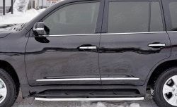14 999 р. Защита порогов из круглой трубы диаметром 42 мм SLITKOFF  Lexus LX450d  J200 (2015-2022) 2-ой рестайлинг  с доставкой в г. Пермь. Увеличить фотографию 4