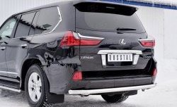 17 849 р. Защита заднего бампера (Ø63 мм, нержавейка, NOT F-SPORT/HERITAGE) SLITKOFF  Lexus LX450d  J200 - LX570  J200  с доставкой в г. Пермь. Увеличить фотографию 4