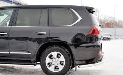 17 649 р. Защита заднего бампера (Ø63 мм уголки, нержавейка) SLITKOFF  Lexus LX450d  J200 (2015-2022) 2-ой рестайлинг  с доставкой в г. Пермь. Увеличить фотографию 3