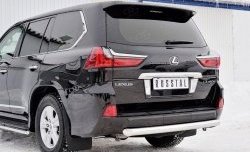 18 599 р. Защита заднего бампера (Ø76 мм, нержавейка, NOT F-SPORT/HERITAGE) SLITKOFF  Lexus LX450d  J200 - LX570  J200  с доставкой в г. Пермь. Увеличить фотографию 4
