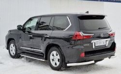 15 299 р. Защита заднего бампера (Ø76 мм уголки, нержавейка) SLITKOFF  Lexus LX450d  J200 (2015-2022) 2-ой рестайлинг  с доставкой в г. Пермь. Увеличить фотографию 2