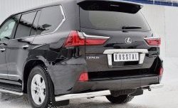 15 299 р. Защита заднего бампера (Ø76 мм уголки, нержавейка) SLITKOFF  Lexus LX450d  J200 (2015-2022) 2-ой рестайлинг  с доставкой в г. Пермь. Увеличить фотографию 4