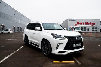 54 999 р. Юбка переднего бампера HEMMES Lexus LX570 J200 2-ой рестайлинг (2015-2022) (Неокрашенная)  с доставкой в г. Пермь. Увеличить фотографию 2