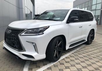 54 999 р. Юбка переднего бампера HEMMES Lexus LX570 J200 2-ой рестайлинг (2015-2022) (Неокрашенная)  с доставкой в г. Пермь. Увеличить фотографию 3