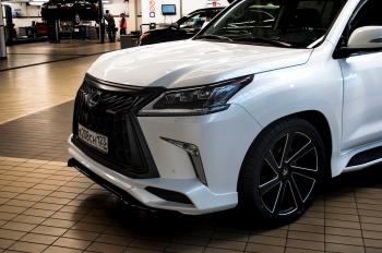 54 999 р. Юбка переднего бампера HEMMES Lexus LX570 J200 2-ой рестайлинг (2015-2022) (Неокрашенная)  с доставкой в г. Пермь. Увеличить фотографию 6