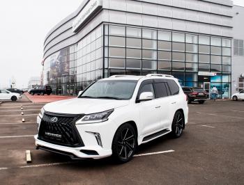 54 999 р. Юбка переднего бампера HEMMES Lexus LX570 J200 2-ой рестайлинг (2015-2022) (Неокрашенная)  с доставкой в г. Пермь. Увеличить фотографию 7