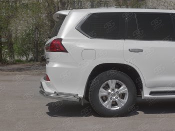 16 849 р. Защита заднего бампера (2 трубы Ø76 и 42 мм уголки, нержавейка)  Lexus LX450d  J200 - LX570  J200  с доставкой в г. Пермь. Увеличить фотографию 4