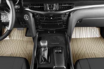 5 999 р. Коврик в салони премиум-класса Kvest (бежевый/черный) Lexus LX450d J200 2-ой рестайлинг (2015-2022)  с доставкой в г. Пермь. Увеличить фотографию 2