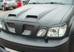 4 149 р. Реснички на фары CUSTOM Lexus LX470 J100 дорестайлинг (1998-2002) (Неокрашенные)  с доставкой в г. Пермь. Увеличить фотографию 2