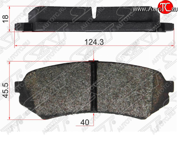 1 299 р. Комплект задних тормозных колодок SAT Toyota Land Cruiser 100 2-ой рестайлинг (2005-2007)  с доставкой в г. Пермь