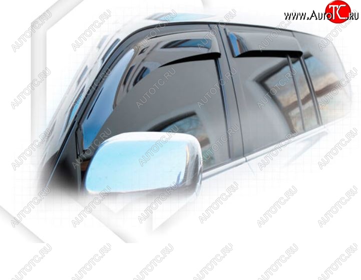 2 299 р. Дефлектора окон CA-Plastiс Lexus LX570 J200 дорестайлинг (2007-2012) (Classic полупрозрачный, Без хром.молдинга, Крепление только на скотч)  с доставкой в г. Пермь