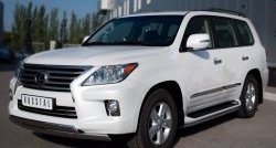 17 999 р. Защита переднего бампера (2 трубыØ75х42 мм, нержавейка) Russtal Lexus LX570 J200 дорестайлинг (2007-2012)  с доставкой в г. Пермь. Увеличить фотографию 4
