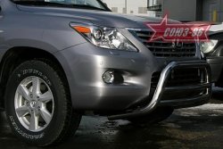 Защита переднего бампера Souz-96 (d76) Lexus LX570  J200 (2007-2012) дорестайлинг