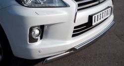 23 999 р. Защита переднего бампера (2 трубыØ42 и 75х42 мм, нержавейка) SLITKOFF Lexus LX570 J200 дорестайлинг (2007-2012)  с доставкой в г. Пермь. Увеличить фотографию 2