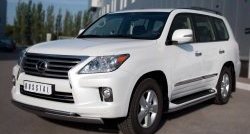 23 999 р. Защита переднего бампера (2 трубыØ42 и 75х42 мм, нержавейка) SLITKOFF Lexus LX570 J200 дорестайлинг (2007-2012)  с доставкой в г. Пермь. Увеличить фотографию 4
