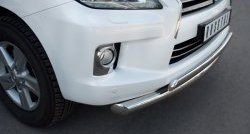 15 999 р. Защита переднего бампера (2 трубыØ76 и 63 мм, нержавейка) Russtal Lexus LX570 J200 дорестайлинг (2007-2012)  с доставкой в г. Пермь. Увеличить фотографию 2
