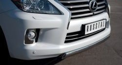 12 999 р. Защита переднего бампера Russtal из овальной трубы диаметром 75x42 мм Lexus LX570 J200 дорестайлинг (2007-2012)  с доставкой в г. Пермь. Увеличить фотографию 2