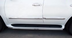 14 999 р. Защита порогов SLITKOFF из круглой трубы диаметром 42 мм (2012-н.в.)  Lexus LX570  J200 (2007-2012) дорестайлинг  с доставкой в г. Пермь. Увеличить фотографию 4