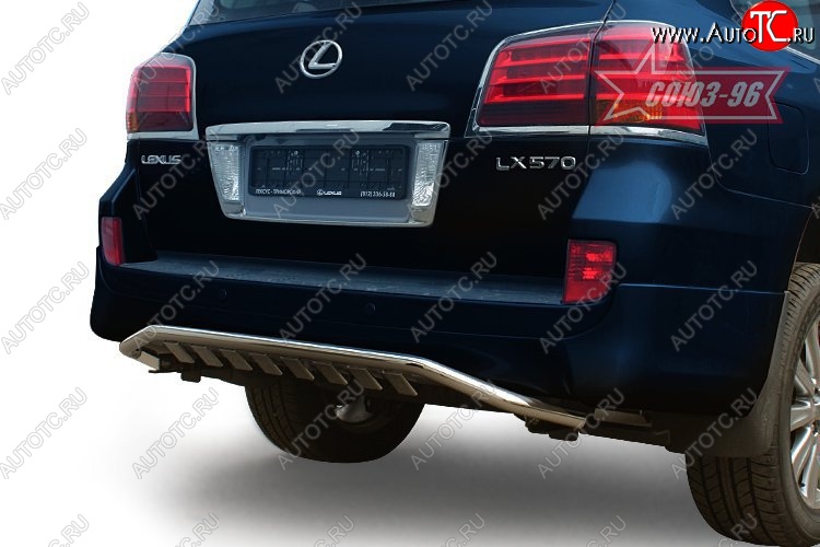 29 609 р. Защита заднего бампера Souz-96 (d60) Lexus LX570 J200 дорестайлинг (2007-2012)  с доставкой в г. Пермь