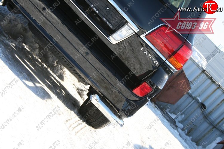 18 629 р. Защита заднего бампера из боковых уголков Sport Souz-96 (d76) Lexus LX570 J200 дорестайлинг (2007-2012)  с доставкой в г. Пермь