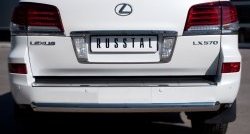 16 749 р. Защита заднего бампера (Ø76 мм, нержавейка) SLITKOFF  Lexus LX570  J200 (2007-2012) дорестайлинг  с доставкой в г. Пермь. Увеличить фотографию 2