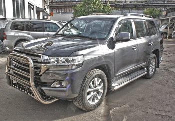 27 999 р. Защита переднего бампера WINBO (Ø76 мм, нержавейка) Lexus LX570 J200 дорестайлинг (2007-2012)  с доставкой в г. Пермь. Увеличить фотографию 2