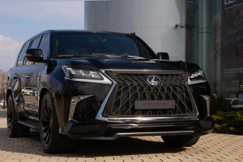 64 499 р. Решетка радиатора HEMMES Lexus LX570 J200 дорестайлинг (2007-2012) (цвет: черный матовый)  с доставкой в г. Пермь. Увеличить фотографию 3