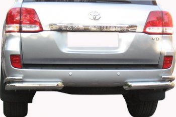 10 999 р. Защита заднего бампера WINBO (уголки, Ø76 и 38 мм, нержавейка) Lexus LX570 J200 дорестайлинг (2007-2012)  с доставкой в г. Пермь. Увеличить фотографию 3