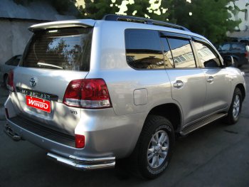 10 999 р. Защита заднего бампера WINBO (уголки, Ø76 и 38 мм, нержавейка) Lexus LX570 J200 дорестайлинг (2007-2012)  с доставкой в г. Пермь. Увеличить фотографию 5
