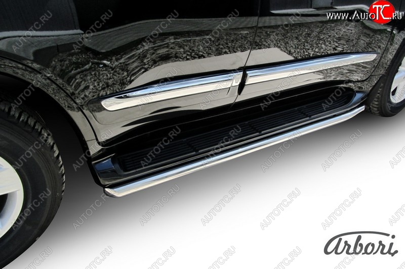 18 206 р. Защита штатных порогов Arbori (нержавейка, d57 mm). Lexus LX570 J200 1-ый рестайлинг (2012-2015)  с доставкой в г. Пермь
