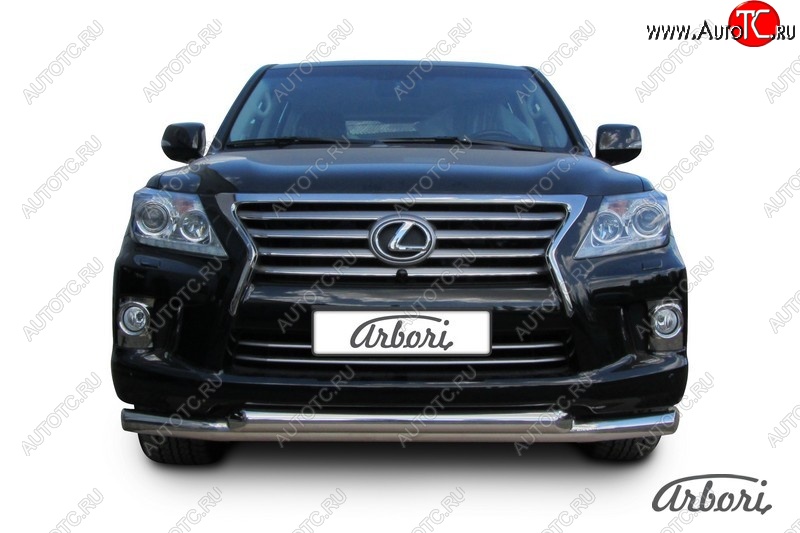 27 089 р. Защита переднего бампера Arbori (нержавейка, 2 трубы d76 mm)  Lexus LX570  J200 (2012-2015) 1-ый рестайлинг  с доставкой в г. Пермь