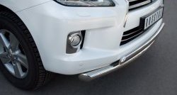 15 999 р. Защита переднего бампера (2 трубыØ76 и 75х42 мм, нержавейка) Russtal Lexus LX570 J200 1-ый рестайлинг (2012-2015)  с доставкой в г. Пермь. Увеличить фотографию 2