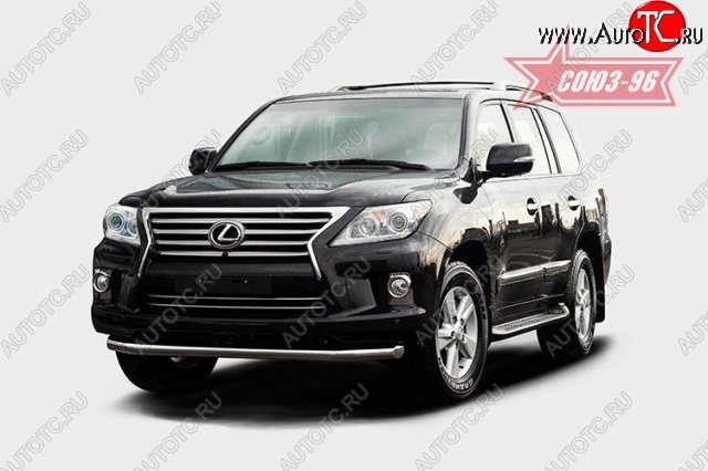 1 043 р. Защита переднего бампера труба d76 SOUZ_96 Lexus LX570 J200 1-ый рестайлинг (2012-2015)  с доставкой в г. Пермь