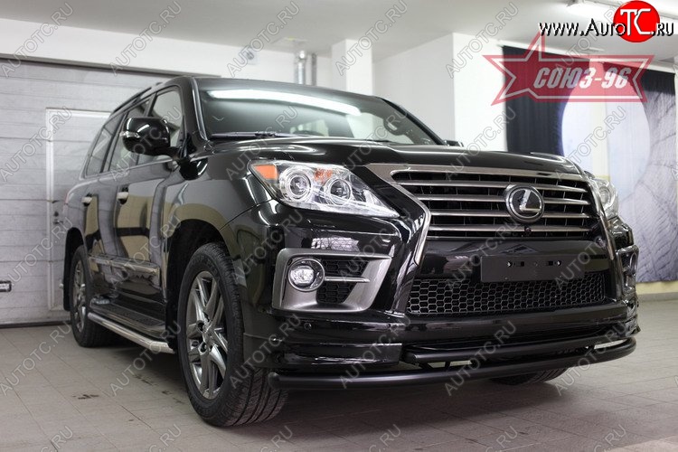 29 474 р. Защита переднего бампера двойная Souz-96 (d60/42).  Lexus LX570  J200 (2012-2015) 1-ый рестайлинг  с доставкой в г. Пермь