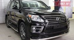 Защита переднего бампера одинарная Souz-96 (d76) Lexus LX570  J200 (2012-2015) 1-ый рестайлинг