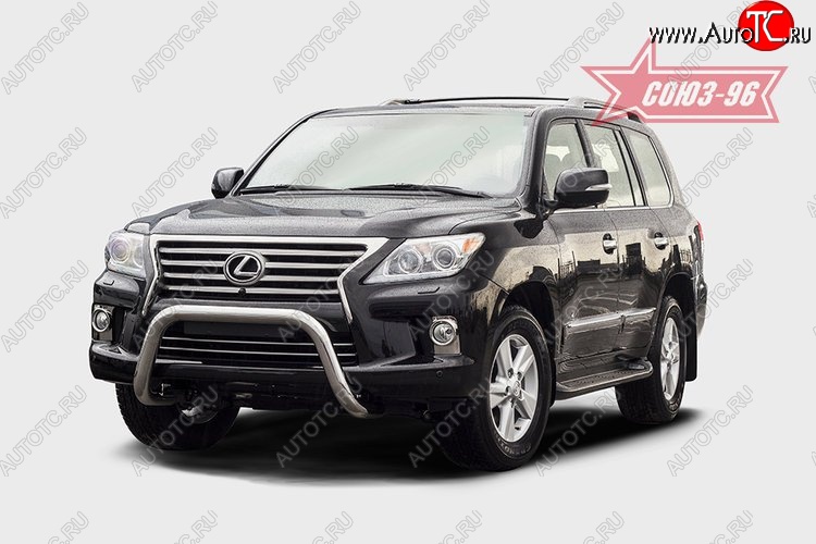 22 999 р. Защита переднего бампера Souz-96 (d76)  Lexus LX570  J200 (2012-2015) 1-ый рестайлинг  с доставкой в г. Пермь