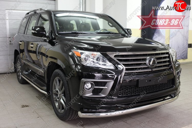 19 034 р. Защита переднего бампера одинарная Souz-96 (d76)  Lexus LX570  J200 (2012-2015) 1-ый рестайлинг  с доставкой в г. Пермь