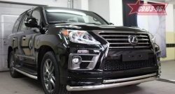 Защита переднего бампера двойная Sport Souz-96 (d76/42) Lexus LX570  J200 (2012-2015) 1-ый рестайлинг